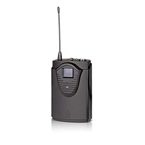 XTUGA EW240 UHF 4 Channel Wireless Bodypack Microphone System UHF Wireless Microphone System metal receiver with 4 transmitters Use for Family Party, Stage,Church, Small Karaoke Night (Frequency B)