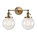 Permo Double Sconce Vintage Industrial Antique 2-Lights Wall Sconces with Dual Mini 5.9