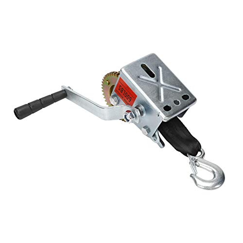 Fekuar 600lbs Hand Winch with 16FT Strap, Heavy Duty Hand Crank Gear Winch Portable Manual Winch for Trailer, Boat or ATV - Image 3