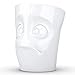 TASSEN Porcelain Mug with Handle, Baffled Face Edition, 11 oz. White (Single Coffee Mug) Coffee Cup