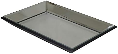 Maison Des Cadeaux New Decorative Metal Smoking Glass Rectangular Serving/Dressing Table Tray (AR55)