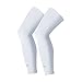 SONTHIN Compression Leg Sleeve for Men Women Youth Cycling Running Basketball Baseball Golf and More Outside Activities (Black,White,Red,Blue,Green,Pack of 2) (X-Large, White)