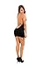 HUASHI Deep V Neck Bare Breast Backless Packet Hip Temptation Sexy Lingerie Nightclub Pole Dancing Dress Black