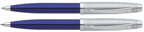 Sheaffer Gift Collection Series Ball Point and Mechanical Pencils Set, Blue Translucent Finish with Satin Chrome Plate Trim (SH/9308-9)