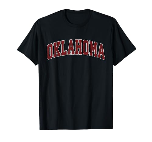Photo 1 of Oklahoma OK Retro Vintage Athletic Sports Design Red Style T-Shirt