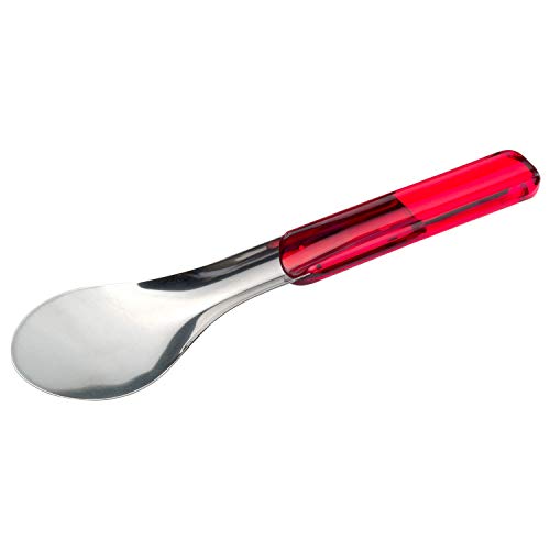 PIAZZA Spatola per Gelato - in Acciaio Inox e Plastica - 25 cm, Rosso