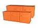 Sodynee Foldable Cloth Storage Cube Basket Bins Organizer Containers Drawers, 6 Pack, Orange