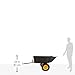 Polar Trailer 9393 LG7 Lawn and Garden Utility Cart, 65 x 31 x 28-Inch 600 Lbs Load Capacity 10 Cubic Feet Tub Quick Release Tipper Latch Tilt-and-Swivel Dumping and Hauling Cart, Black