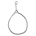 SGODA Silver Dog Chain Collar Choke Pet Training Snake Collar with Heavy Links, 16 in, 3 mm