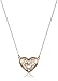 14k Rose Gold Plated Sterling Silver Filigree Heart Stud Earrings and 18