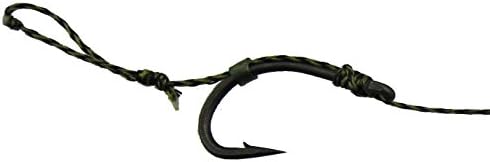 Beyond Tackle Carp Combi Rig 25 Lb Soft Braid Teflon Coated Curve Shank Barbed Hook Pack of 5