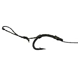 Beyond Tackle Carp Combi Rig 25 Lb Soft Braid Teflon Coated Curve Shank Barbed Hook Pack of 5 (Brown, 2)