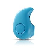 Wireless mini Invisible Bluetooth Headphones, Smallest Wireless Earphones Earbuds Headset with Mic for Most Bluetooth Smartphones iPhone Samsung Xiaomi Sony Lenovo HTC LG (Blue)