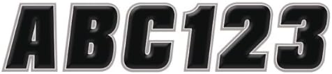 Hardline ProductsBLKSI500 Black/Silver Number Factory Matched Registration Kit