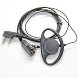 Bigstone D Shape advanced Earpiece Headset PTT for Kenwood Puxing Wouxun Baofeng Two Way Radio Walkie Talkie 2pin