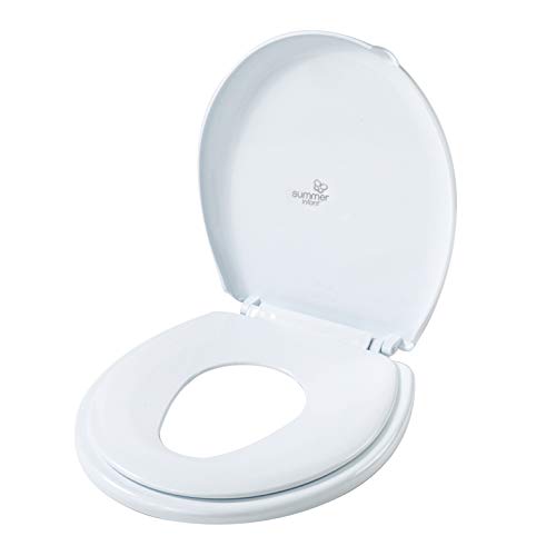 Summer 2in1 Toilet Trainer (Round, White) Potty Training Seat that