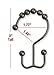 DOTZ Bathroom Collection Double Shower Curtain Hooks Decorative Rustproof Bronze Easy Glide Roller Shower Curtain Rings with Double Hooks. 100% Stainless Steel Brushed Bronze Rings, Set of 12