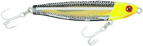 Mirrolure Mirrominnow Suspending Twitchbait, Chartreuse Head/Black Back and Belly, 3-1/4-Inch