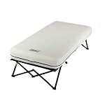 Coleman Twin Airbed Folding Cot with Side Table and 4D Battery Pump