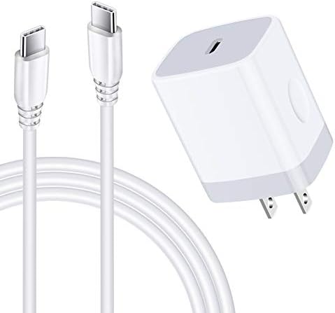 Fast USB C Wall Charger for Moto G Fast/Power/Play/Stylus 2021, Samsung Galaxy S21 Ultra 5g/S20/S10/Note 20 Ultra,M51 A11 A21 A51 A71,iPad Pro 2020,Pixel,18W PD Power Adapter with 60W USB C to C Cable