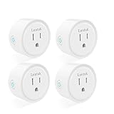 Smart Plug Compatible with Alexa/Google Home/IFTTT, No Hub Required Wifi Enabled Smart Outlet 4 Pack