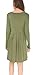 AUSELILY Women Long Sleeve Dress Empire Waist Knee Length Casual Loose Round Neck Fall Dresses with Pockets (XL, Army Green)