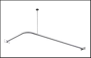 Corner L Shower Rod - Chrome - Barclay - Shower Curtain Rods - Amazon.com