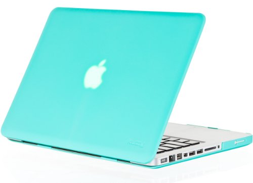 Kuzy - 15-inch Teal / Turquoise Hot BLUE Rubberized Hard Case Cover for MacBook Pro15.4" (A1286) Glossy Display - Teal