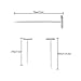 AIEX 150 Pieces Stainless Steel T-Pins Set, 2 inch, 1 inch, 1-1/4 inch, Metal T Shaped Pins Bulk for Wigs,Sewing,Blocking and Knitting