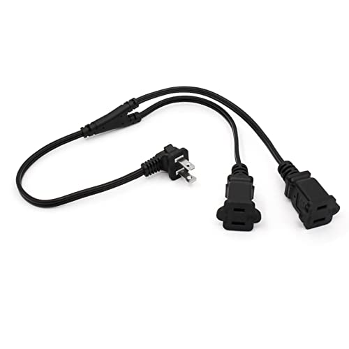 2 Prong Extension Cord 1 to 2 Y Splitter