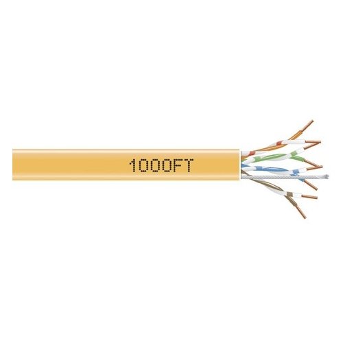 BLACK BOX EYN866A-PB-1000 GigaTrue 550 CAT6, 550-MHz Solid Bulk Cable, 1000-ft. (304.8-m), PVC, Orange