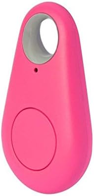 Bluetooth 4.0 Phone Tracker Alarm iTag Mini Wireless Key Finder for Anti-lost, Selfie Shutter, Compatible with IOS and Android Smartphones for Locating Pets, Children, Keys, Wallets, Cars (Pink)