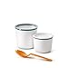 Black+Blum Lunch Pot Leak Proof, Round Food Snack Storage Pot, Perfect for Lunch on The Go, 2 x Watertight Stackable Containers with ‘Spork’, Ocean