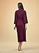 SIORO Women's Kimono Robes Cotton Lightweight Robe Long Knit Bathrobe Soft Nightgowns Sleepwear V-neck Ladies Nightwear Burgundy M