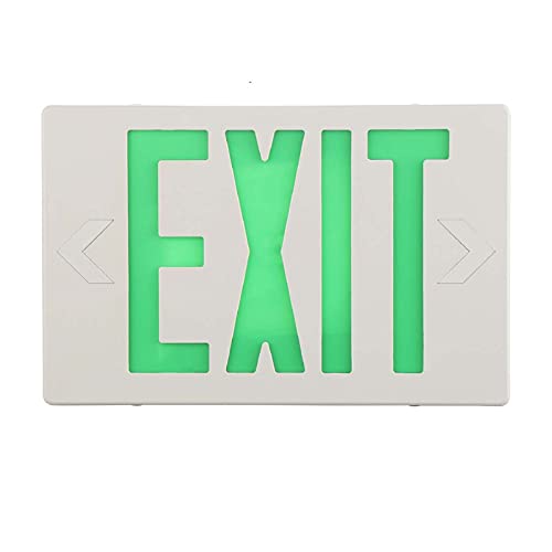 SPECTSUN Led Exit Sign with Battery Backup, Green Exit Light Combo