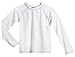 Made in USA Baby Boys and Girls Solid Rashguard Swimming Tee Shirt Rash Guard SPF UPF Sun Protection for Summer Beach Pool and Play, L/S White, 12-18 mon.