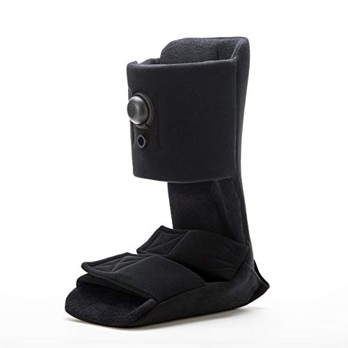Plantar Fasciitis Night Splint, Adjustable Soft Medical Pneumatic Brace Boot for Pain Relief Large & Black - Thumbnail 7