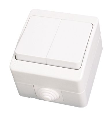 IP54 Schalter Wechselschalter Serienschalter Feuchtraum Aufputz Weiss
