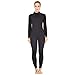 3mm Wetsuit Women,Dark Lightning Women's Wetsuit Long Sleeve Full Suit with Premium Neoprene Womens Suit for Scuba Diving / Surf / Canoe,Black