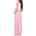 Trancylight Women Casual Sleeveless Color Block Maternity Dresses Stretch Maxi Tank Dresses