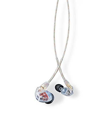 Shure Sound Isolating Triple Driver Earphone with Detachable Cable - Clear (SE535-CL) Triple Flange Sleeves for Compatible Earphones