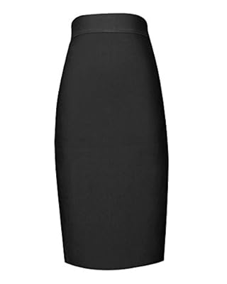 UONBOX Women's High Waist Stretch Knee Length Bodycon Bandage Pencil Skirt