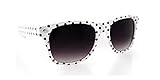 Kerkhoff Style Fashion Women's Vintage Sexy Dot Wayfarer Sunglasses 80s White-Black