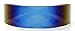 Futuristic Shield Sunglasses Monoblock Cyclops Blue Mirror Lens