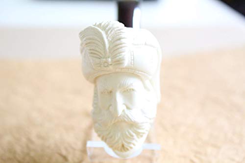 White Turkish Meerschaum Smoking Pipe Handcrafted, Unique Design by Handmade Studio