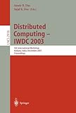 Image de Distributed Computing - IWDC 2003