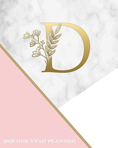 D - 2020 One Year Planner: Elegant Gold Pink and Marble Monogram Initials | Pretty Daily Calendar Organizer | One 1 Year Letter Agenda Schedule with ... 12 Month Trendy Monogram Letter Planner) Paperback โ 16 Jun. 2019