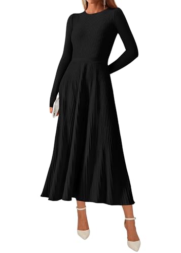 KIRUNDO Sweater Dress for Women 2026(Black, S) at Amazon