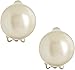 Roman 15mm Faux Pearl Clip On Earrings One Size Silver tone/cream