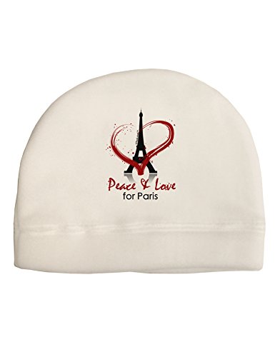 TooLoud Peace & Love for Paris Child Fleece Beanie Cap Hat